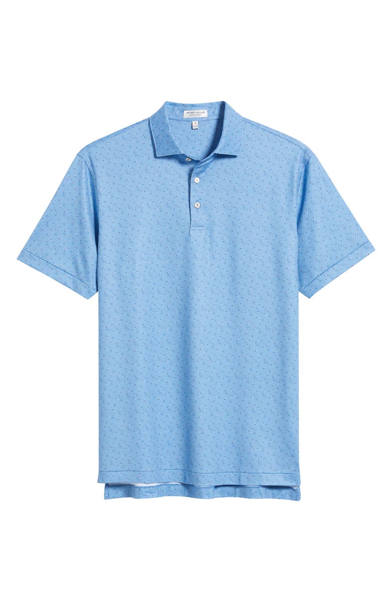 Peter Millar Costanzo Geo Performance Jersey Polo, Alternate, color, Evening Tide
