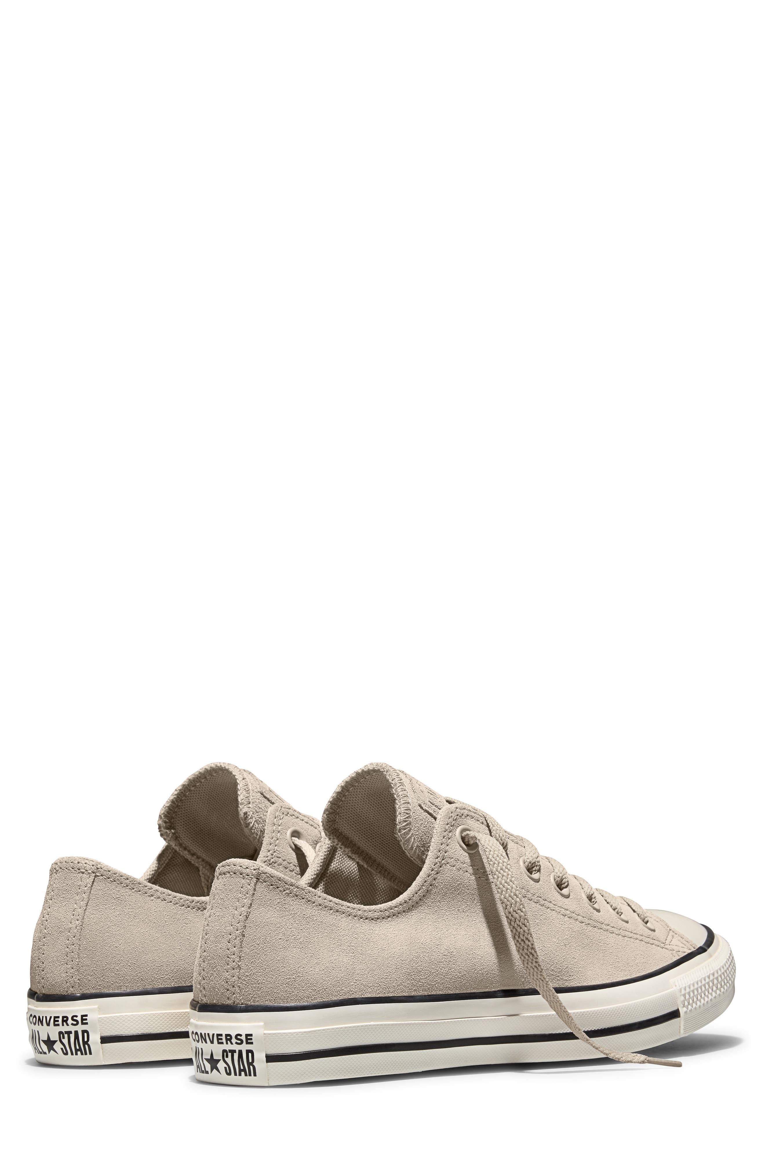 Converse Chuck Taylor All Star Suede Low Top Sneaker, Alternate, color, Papyrus/ Black/ Egret