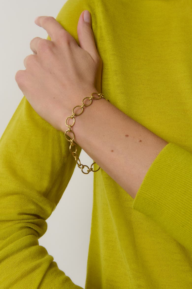 Oval Link Chain Bracelet, Alternate, color, Yellow Gold