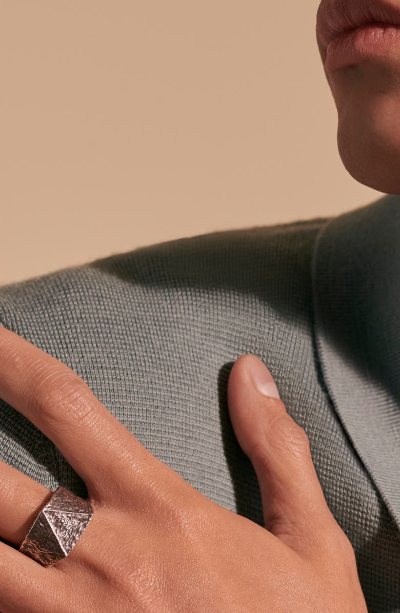 John Hardy Men's Tiga Sterling Silver Signet Ring, Alternate, color, Silver