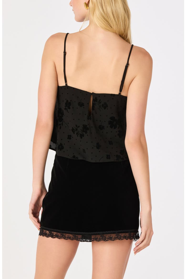 Eudoxia Lace Burnout Camisole, Alternate, color, BLACK