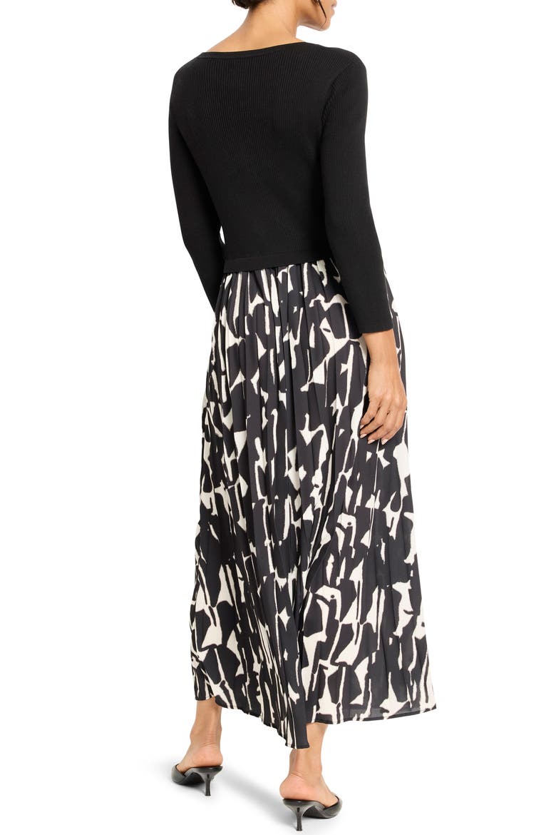 Onyx Print Long Sleeve Maxi Dress, Alternate, color, BLACK MULTI