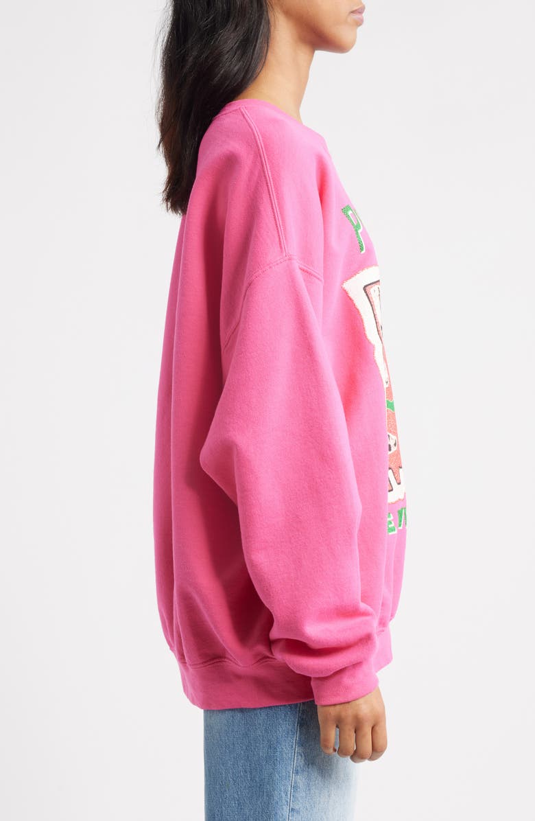 Merch Traffic Pink Floyd Division Bell Crewneck Sweatshirt, Alternate, color, Pink