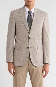 Ted Baker London Jarrow Slim Fit Gray Wool Blend Blazer