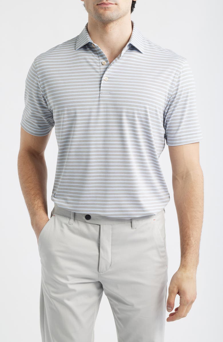 Peter Millar Ashford Performance Jersey Polo, Main, color, Gale Grey