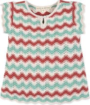 Hope & Henry Kids' Organic Flutter Sleeve Sweater Top