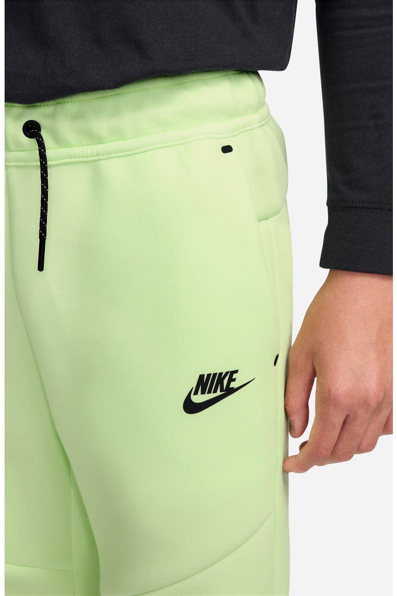 Kids' Sportswear Tech Fleece Joggers, Alternate, color, LIGHT LIQUID LIME/ BLACK