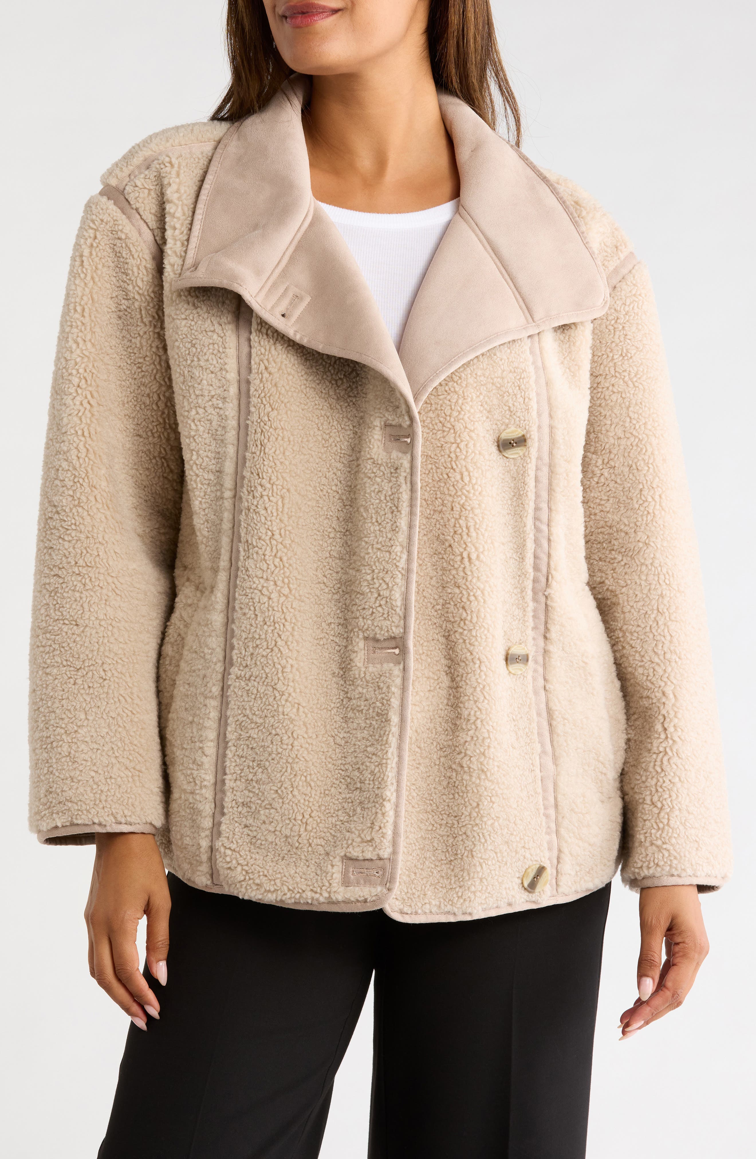 Bernardo Faux Shearling Short Jacket (Women) | Nordstromrack