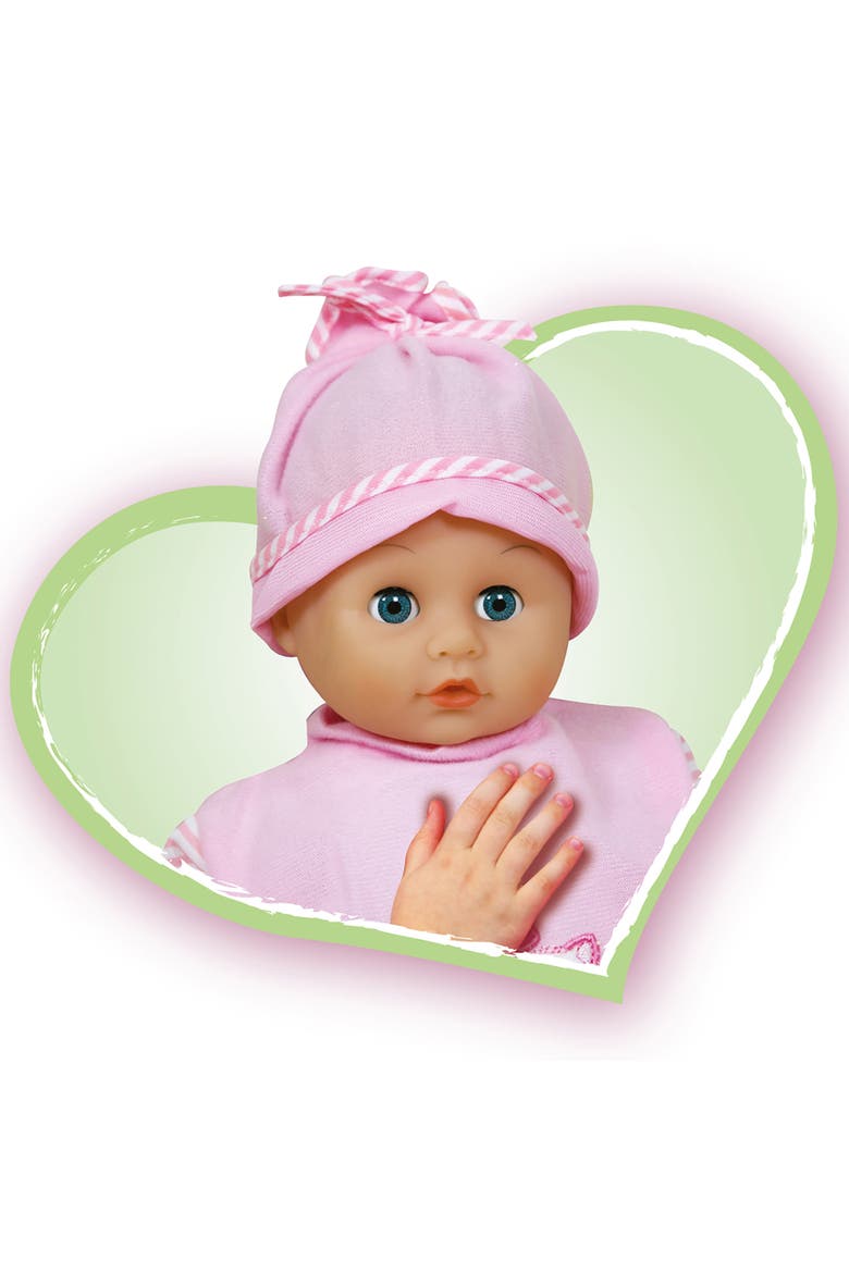 16 Inch Talking Baby Doll, Soft Pink & Cat, Matching Hat, Accessories, Alternate, color, Multicolored