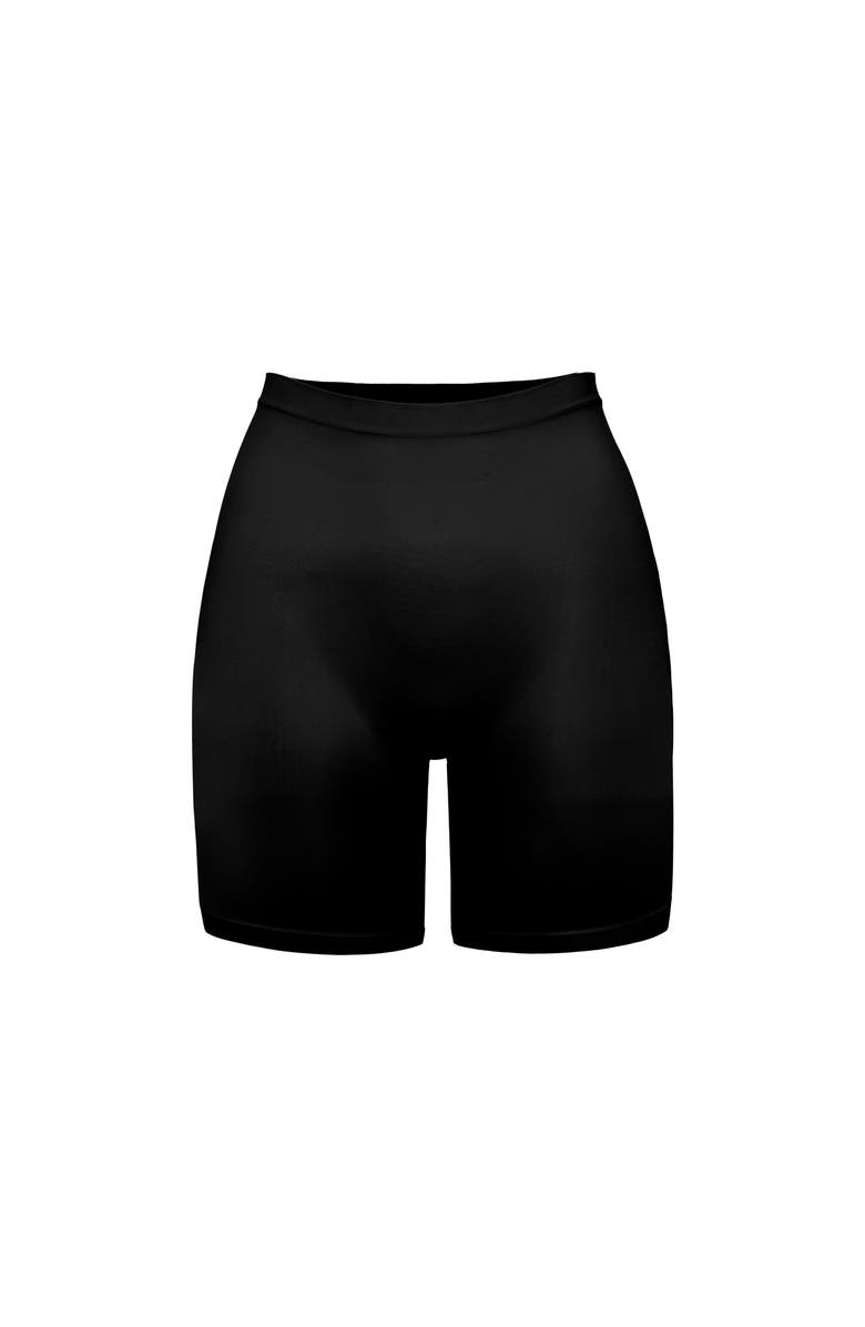 Noody Body smooth seamless forming mid shorts, Alternate, color, Black