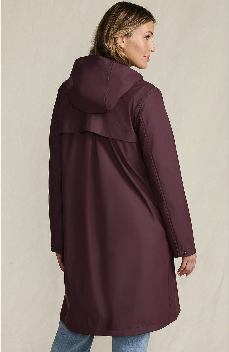 Lands' End Squall Rain Slicker Coat, Alternate, color, Lush Burgundy