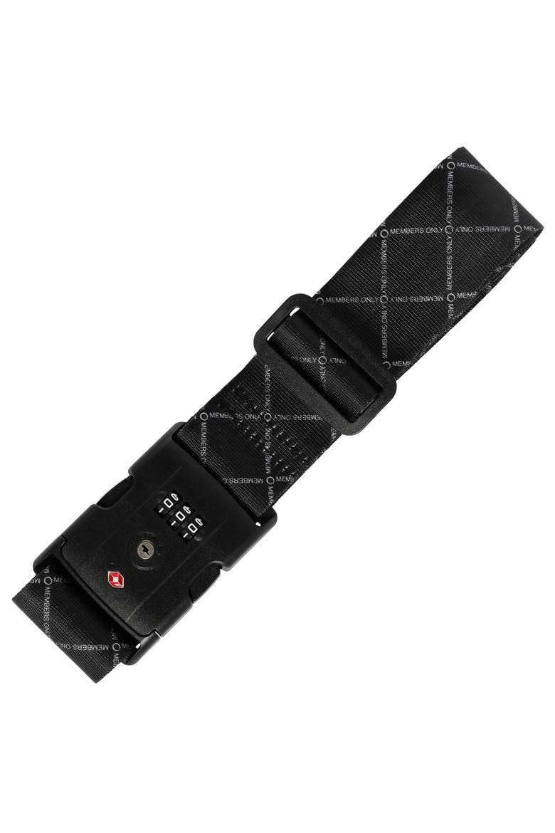 Adjustable Luggage Strap with Combination Lock, Main, color, Black