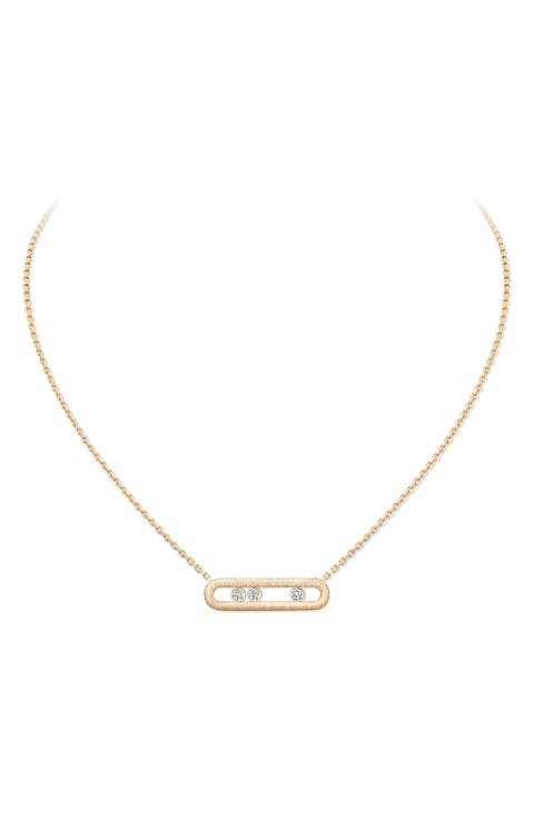 Move Classique Ciselè Diamond Pendant Necklace