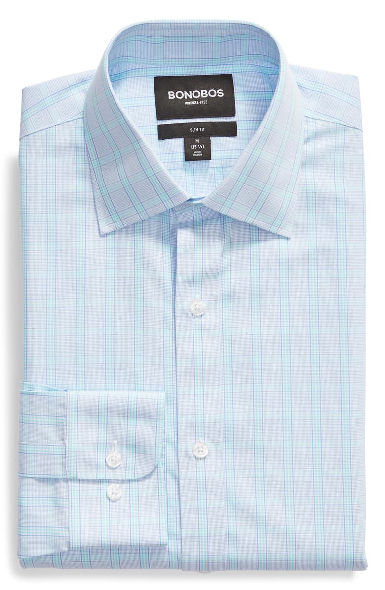 Bonobos Surfside Slim Fit Plaid Dress Shirt, Alternate, color, 