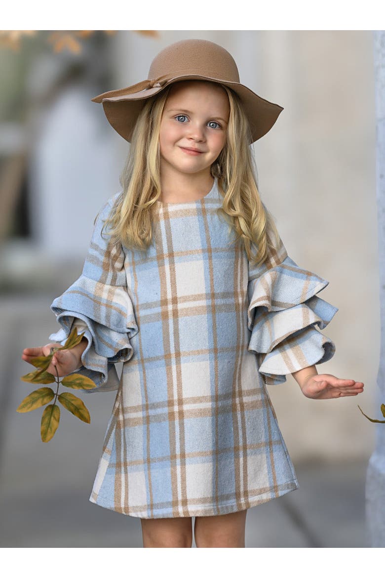 Adorable  Tiered Sleeve Sweater Dress, Alternate, color, Blue