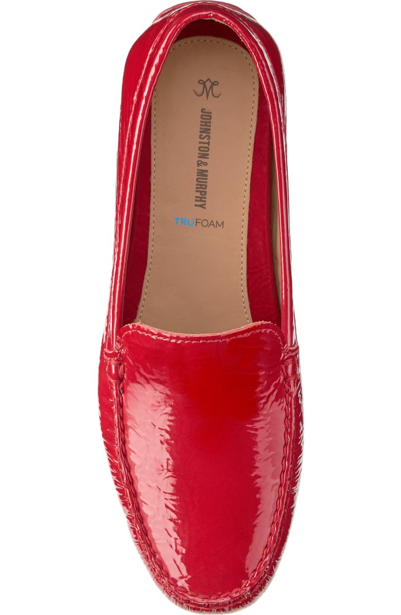 Johnston & Murphy Melanie Venetian Loafer, Alternate, color, Red Crinkled Patent Leather