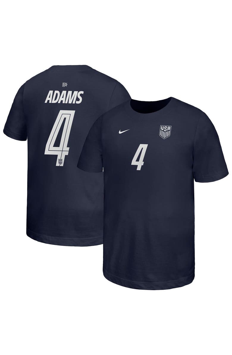 Nike Youth Nike Tyler Adams Navy USMNT Away Player Name & Number T-Shirt, Main, color, Navy