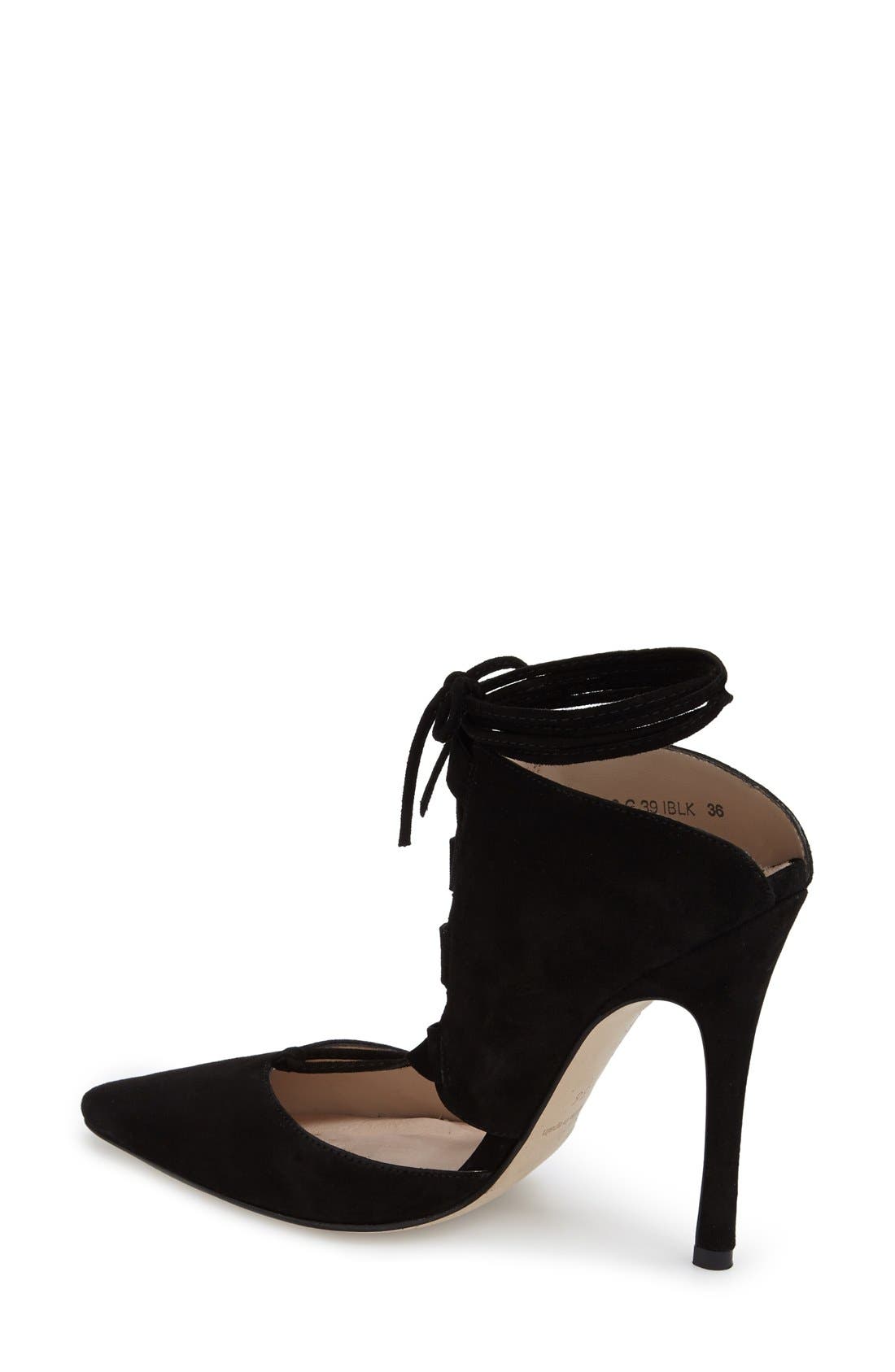 'Gillian' Ghillie Pump, Alternate, color, BLACK