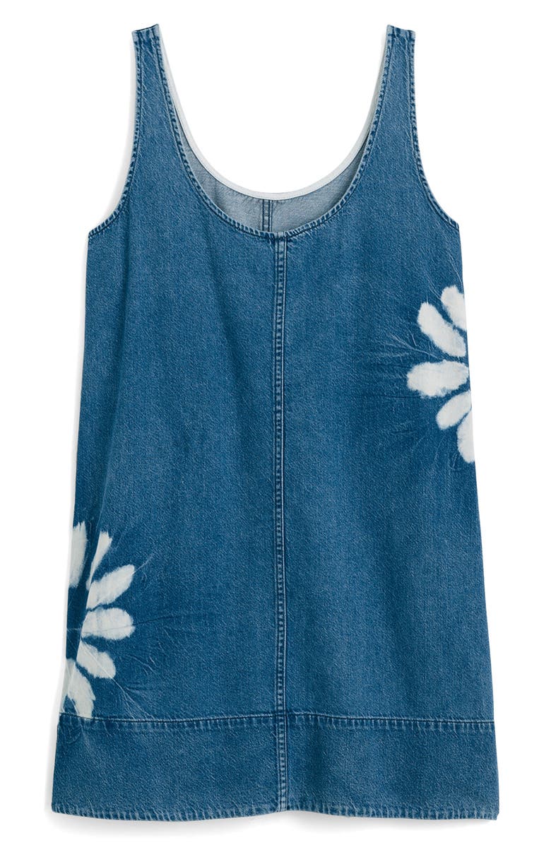 Madewell Shibori Scoop Neck Denim Mini Sundress, Alternate, color,