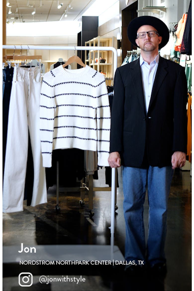 Stripe Textured Cotton Sweater video
