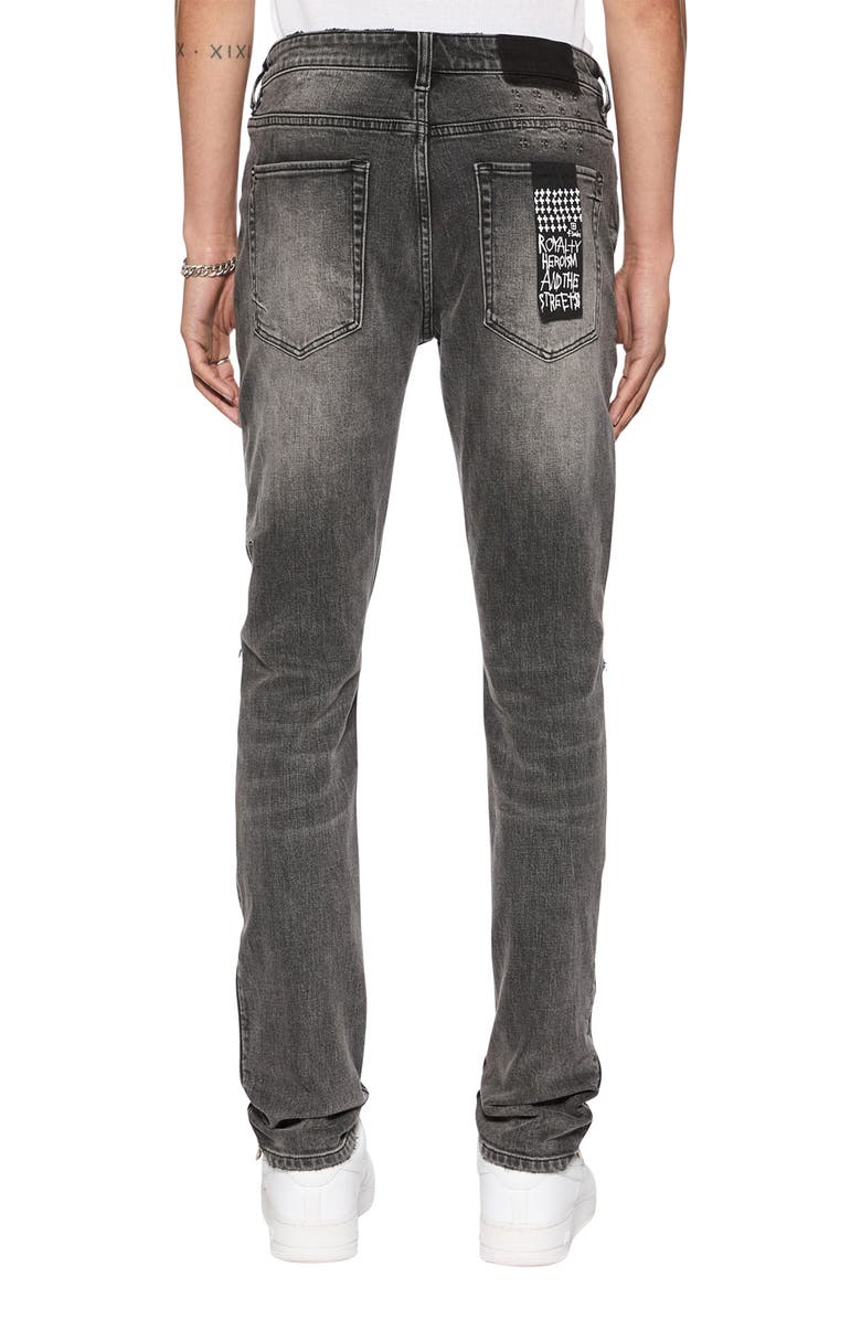 Ksubi Van Winkle Electric Chamber Ripped Zip Hem Skinny Jeans, Alternate, color,