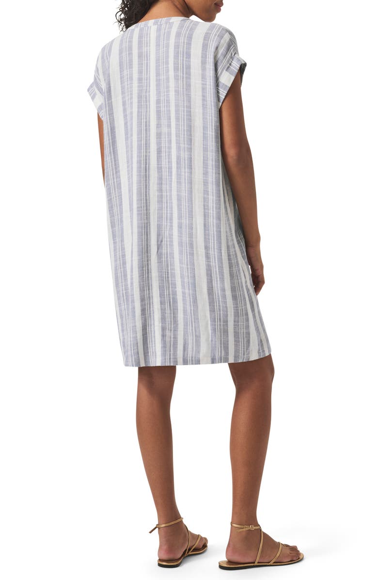 Splendid Lauren Stripe Shift Minidress, Alternate, color, White/ Seaport