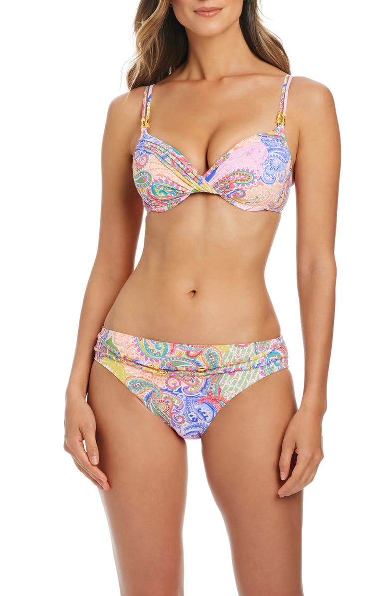 BLEU by Rod Beattie Paisley Underwire Bikini Top, Alternate, color, Pink Multi