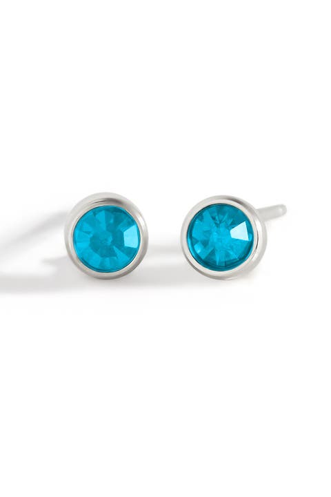Birthstone Bezel Studs