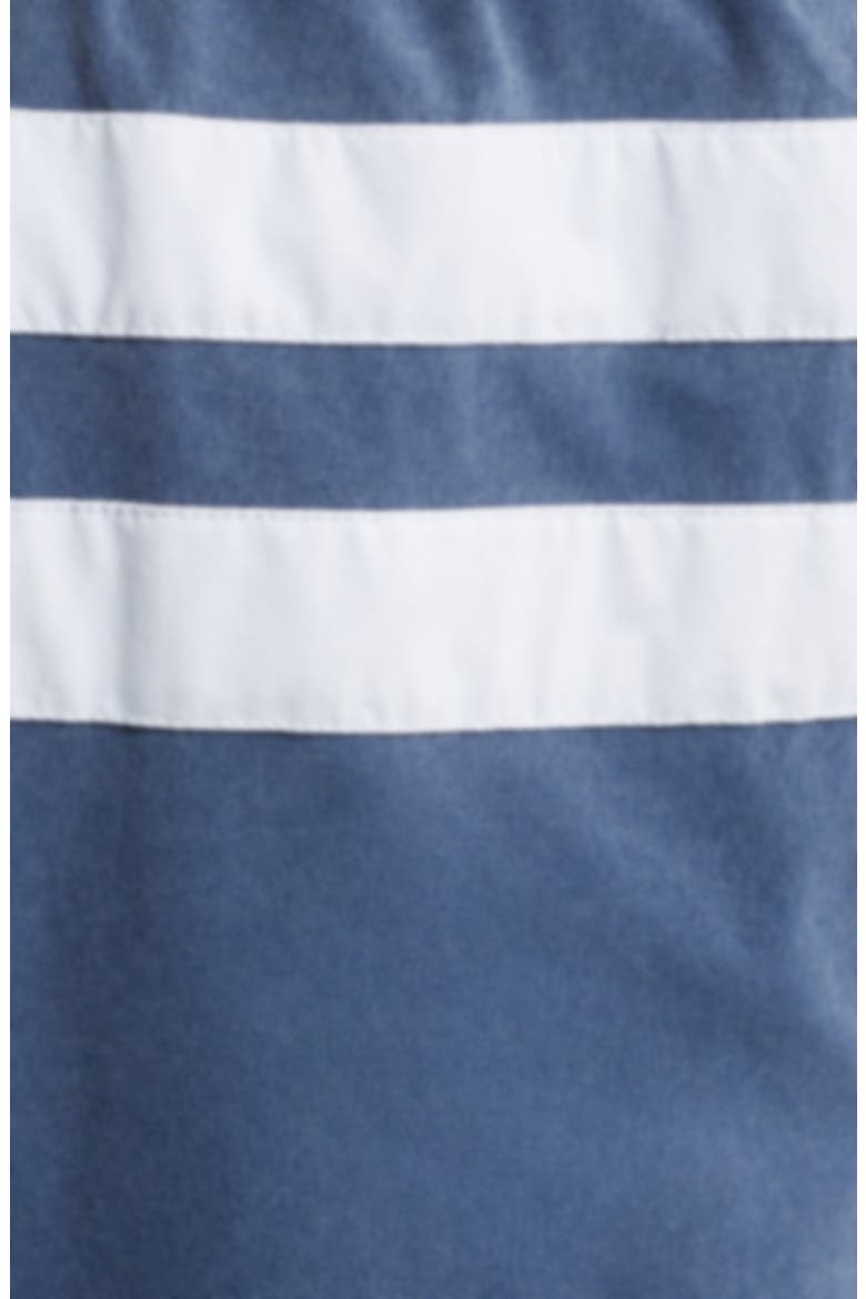 Bungalow Water Repellent Swim Trunks, Alternate, color, NAVY NAUTICAL STRIPE
