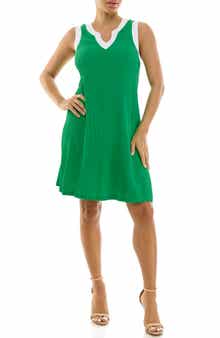 Nina Leonard Ribbed Sheath Dress