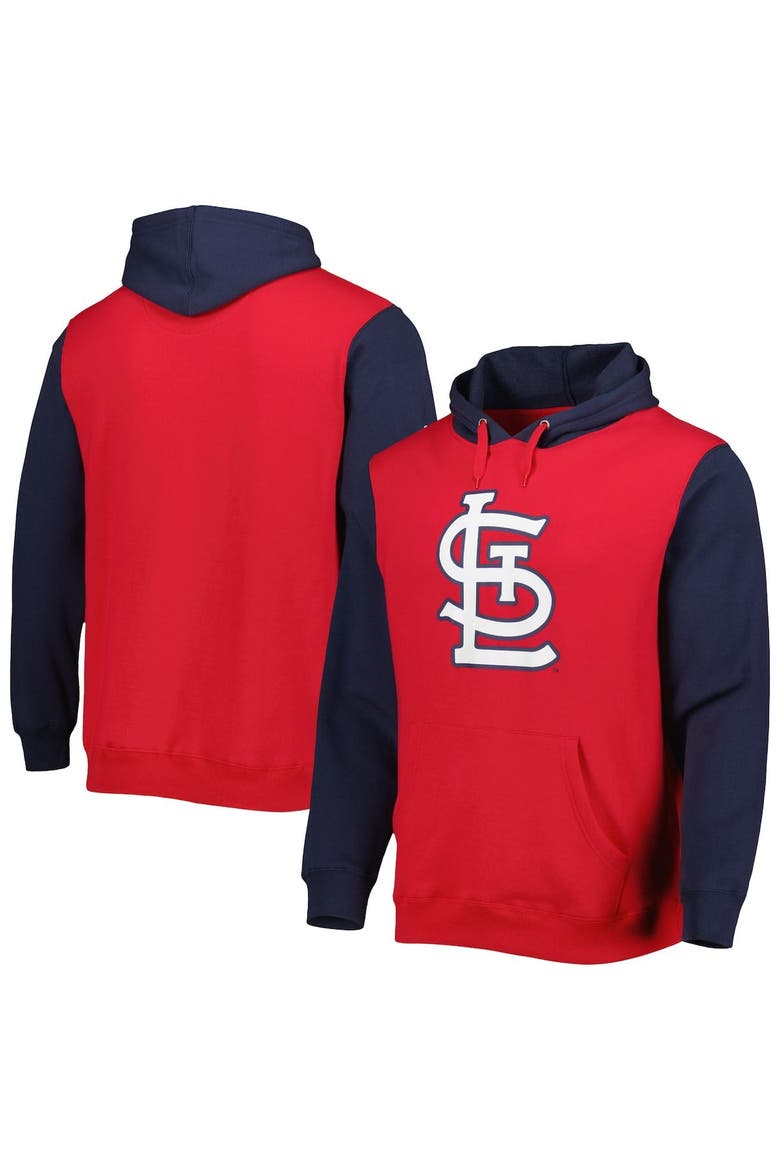 Men's Stitches Red/Navy St. Louis Cardinals Team Pullover Hoodie, Main, color, Red