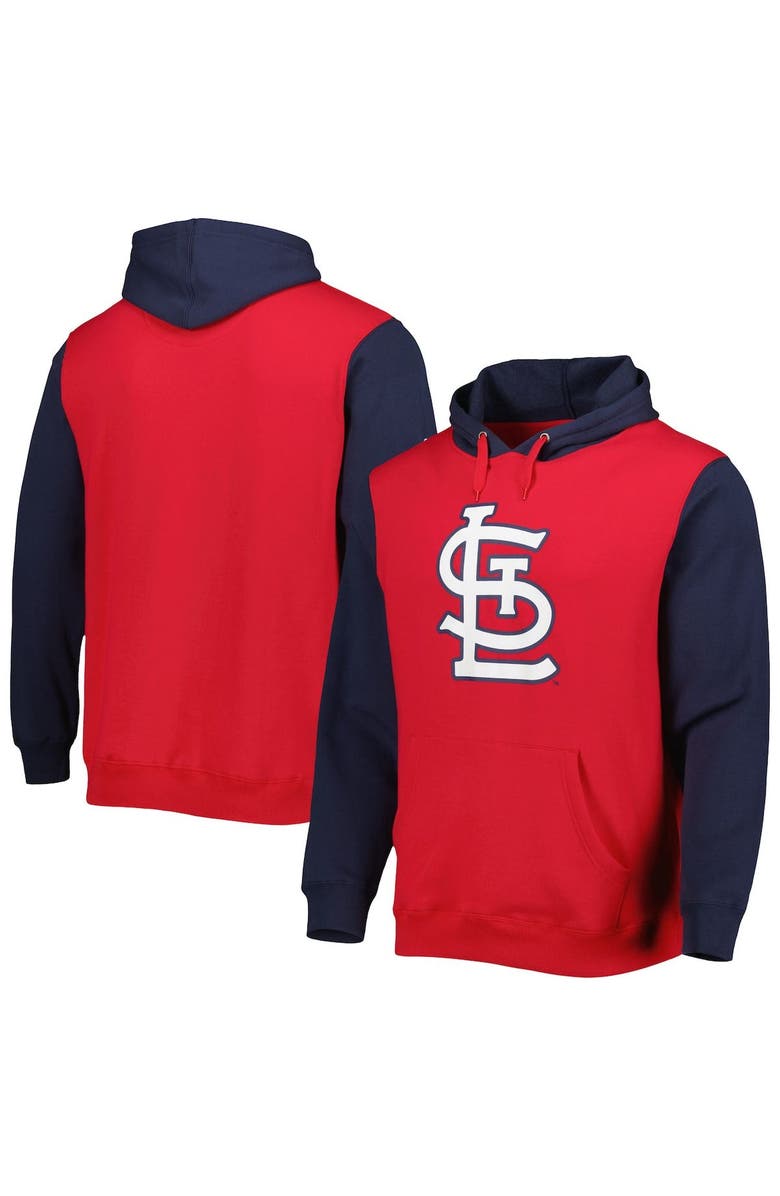 STITCHES Men's Stitches Red/Navy St. Louis Cardinals Team Pullover Hoodie, Main, color,