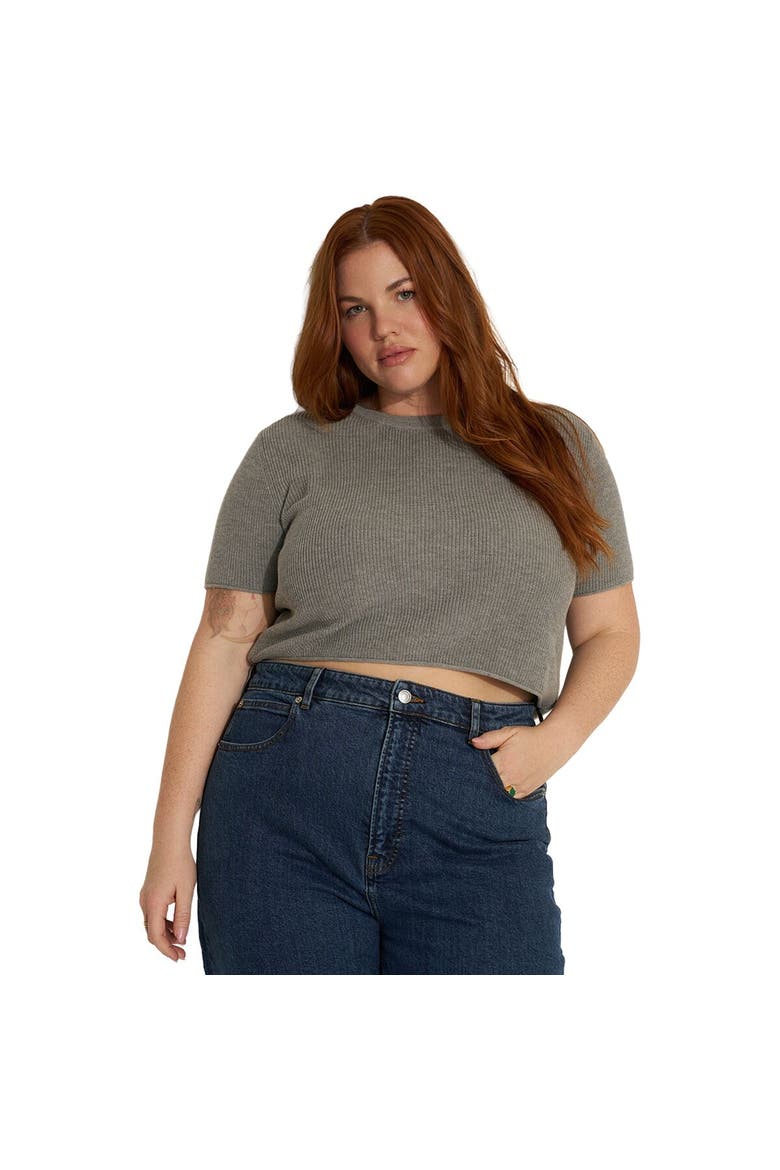 The Knit T-Shirt - Women's, Alternate, color, Heather Grey