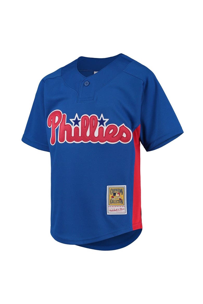 Youth Mitchell & Ness Roy Halladay Royal Philadelphia Phillies Cooperstown Collection Mesh Batting Practice Jersey, Alternate, color, Royal