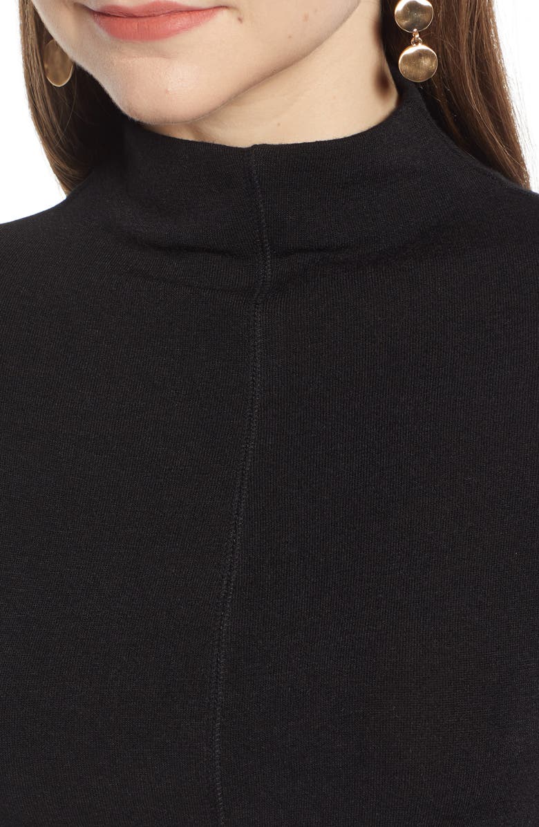 Something Navy Center Seam Mock Neck Top, Alternate, color, 