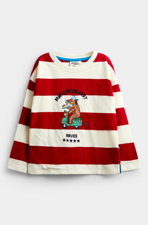 Kids' Long Sleeve Crew Neck Applique Top (baby)