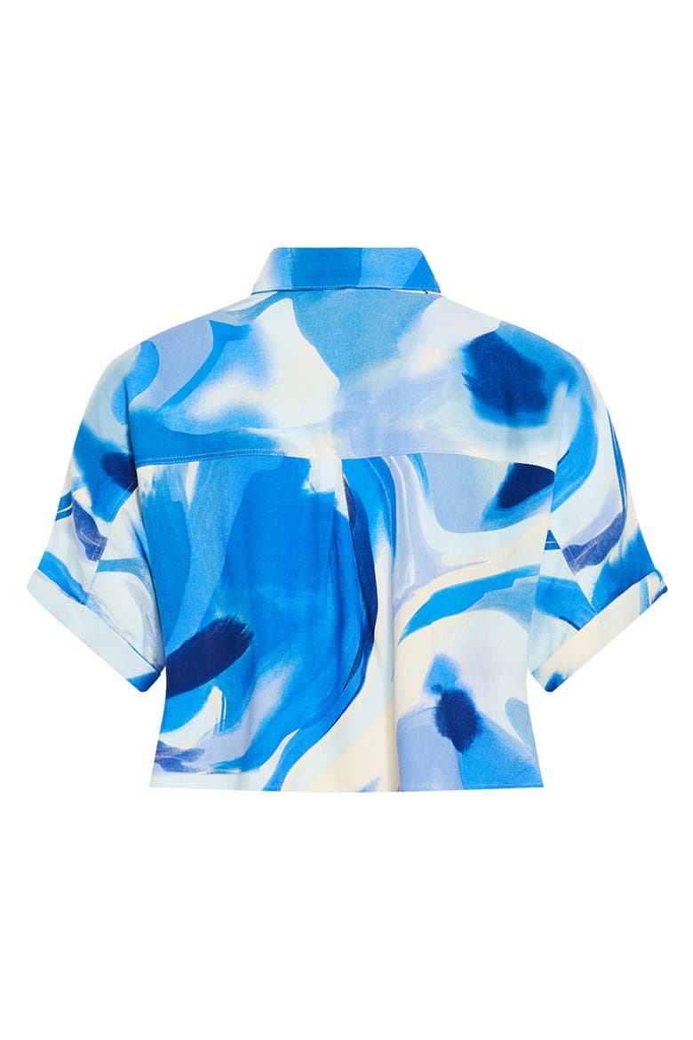 Esme Cropped Shirt, Alternate, color, WHIRLPOOL