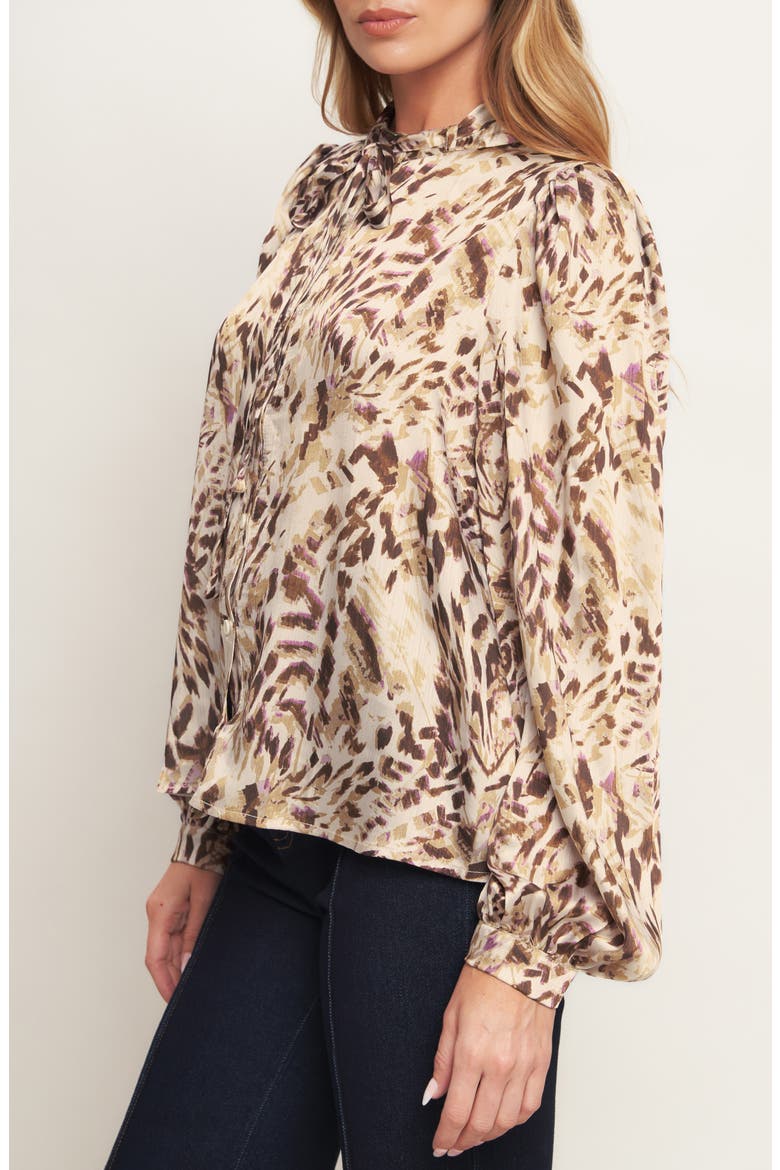 Button Front Long Sleeve Top, Alternate, color, CREAM