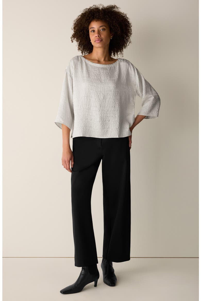 Boxy Silk Top, Alternate, color, PLASTER