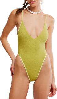 free-est by Free People Amber Jacquard One-Piece Swimsuit
