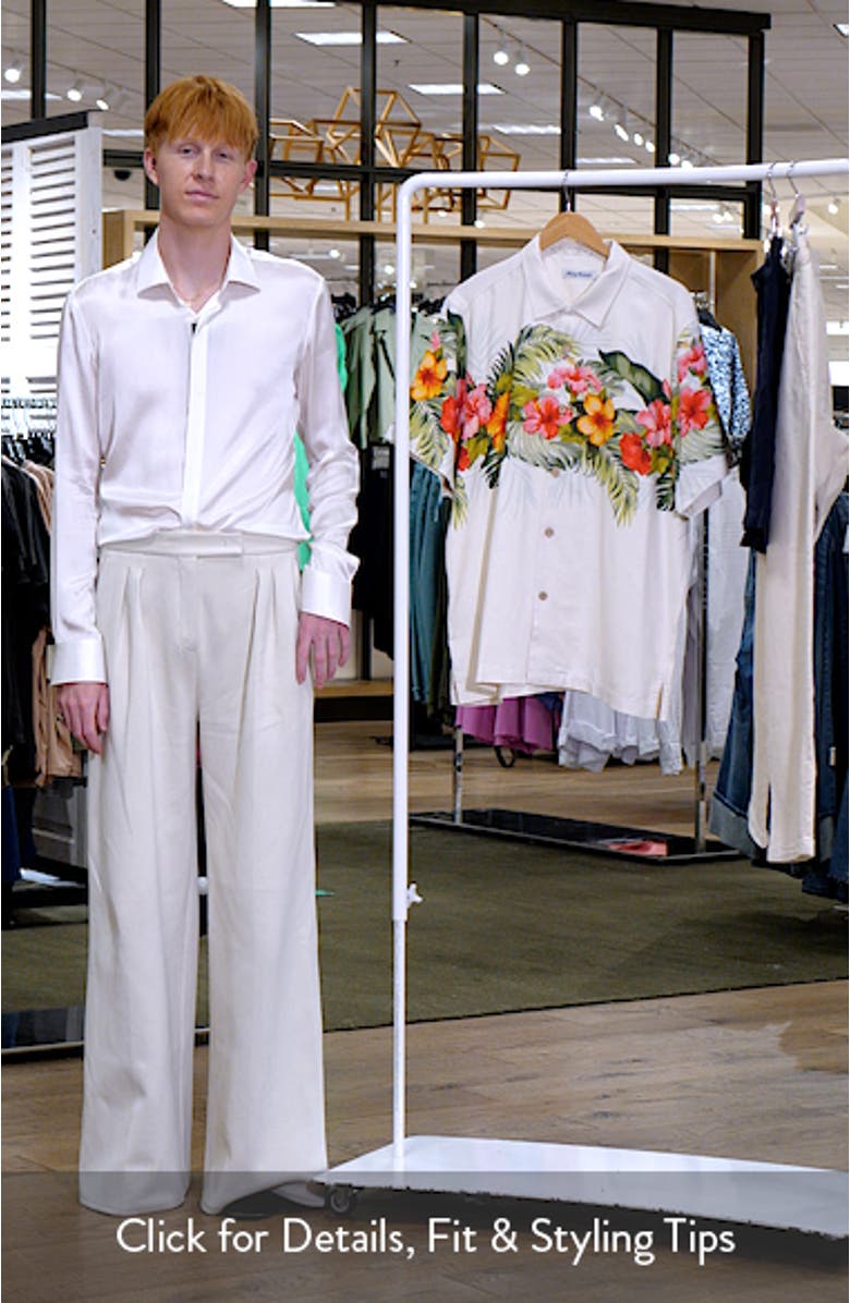 Island Blooms Silk Camp Shirt, sales video thumbnail