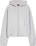 Balenciaga Logo Embroidered Dry Fleece Zip Hoodie