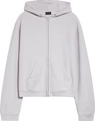 Balenciaga Logo Embroidered Dry Fleece Zip Hoodie