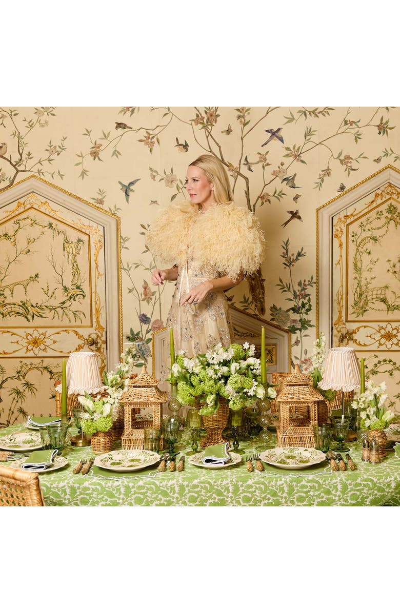 Mrs. Alice Azure Camille Candle Holders, Alternate, color, Green