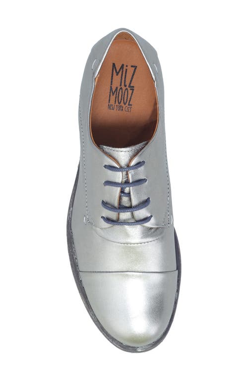 Miz Mooz Letty Oxford Flat In Silver