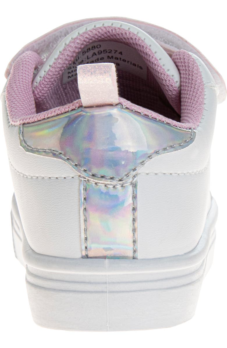 Laura Ashley Girls Hook and Loop Sneakers, Alternate, color, White
