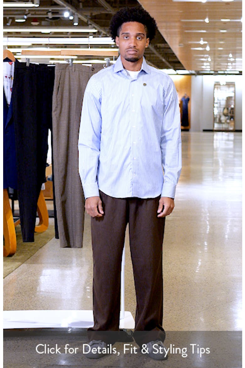 Modern Fit Stripe Natural Stretch Yoga Twill Dress Shirt video