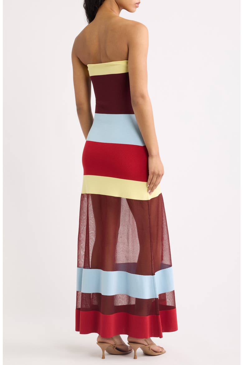 The Nola Strapless Maxi Dress, Alternate, color, SNG CRA NF DAB STRP