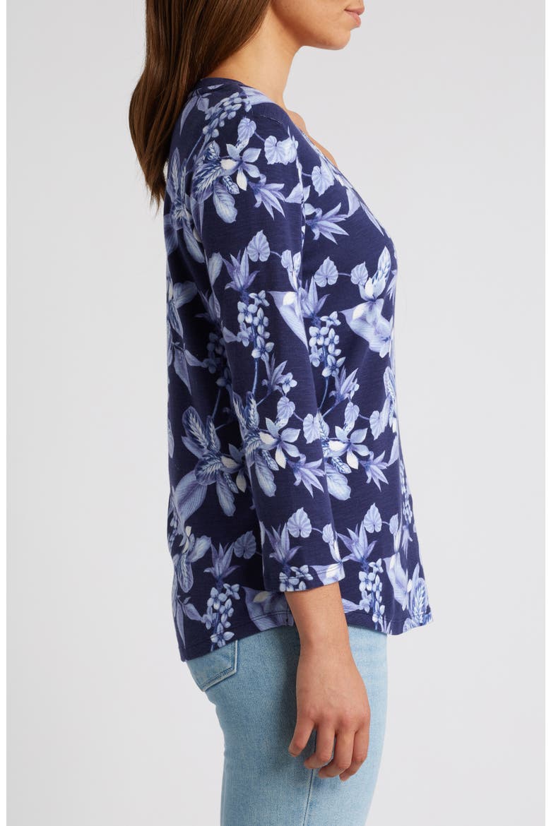 Ashby Isles High Tide Floral Scoop Neck T-Shirt, Alternate, color, COASTLINE