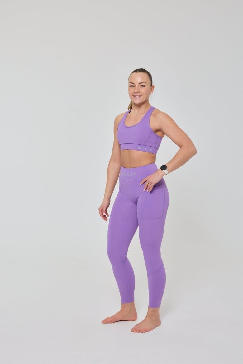 Infinite High Waisted Leggings - Purple, Alternate, color, Purple